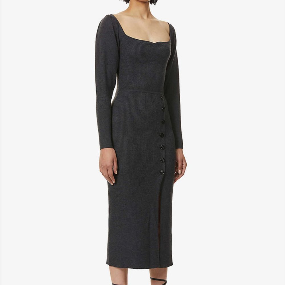 Sandro Knit Grey Midi Dress